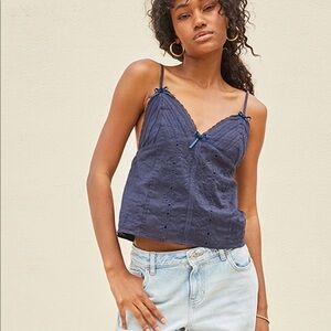 Navy Lacey cami